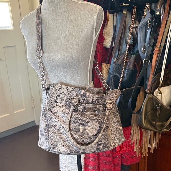 Michael Kors Tan Snake Print Tote - Picture 12 of 15